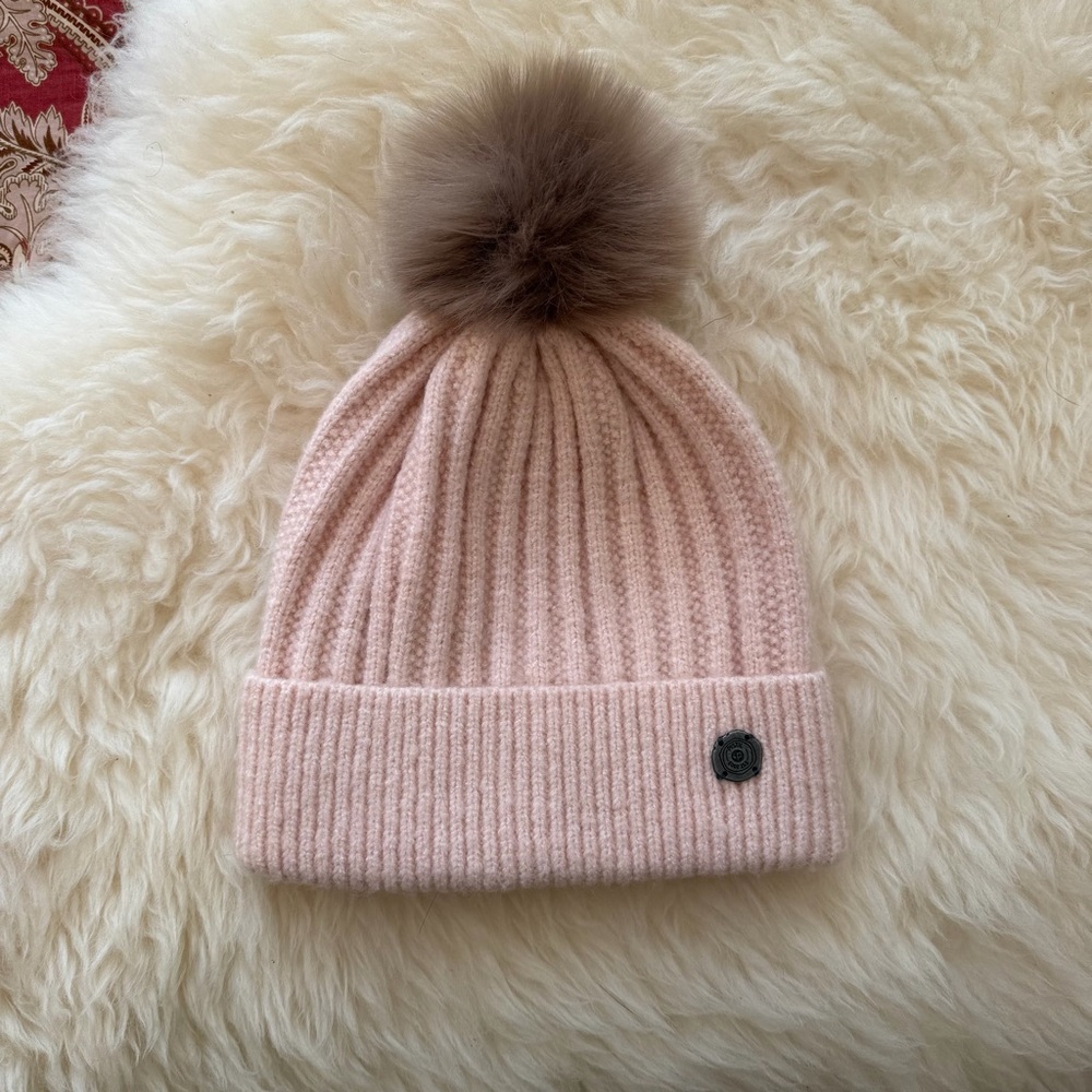 Women’s Pink Pistil Beanie with removable Pompom